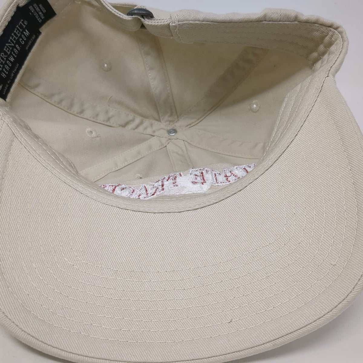 Fahrenheit Baseball Cap Beige One Size State Track 2022 IHSAA Embroidered Hat