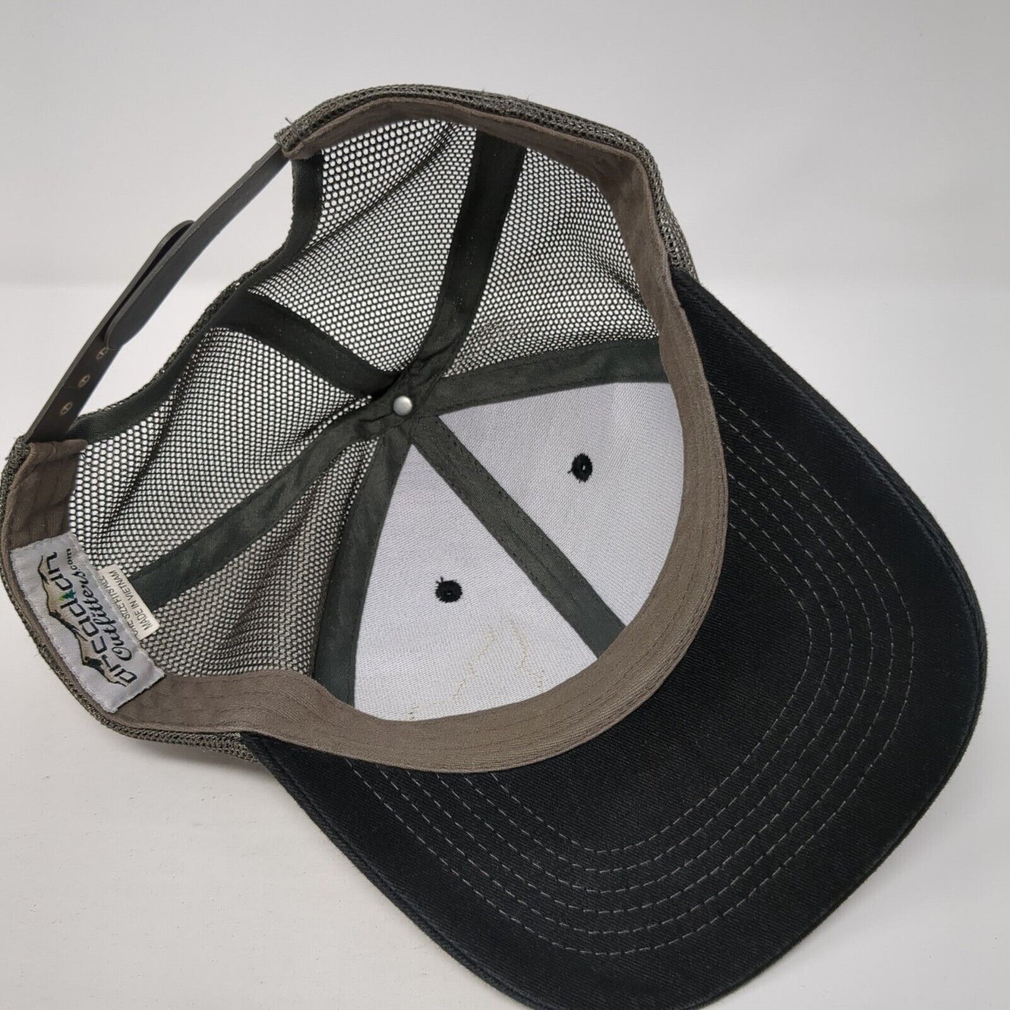 Idaho Snapback Trucker Hat Black OS Adjustable Mesh Back Arcadian Outfitters