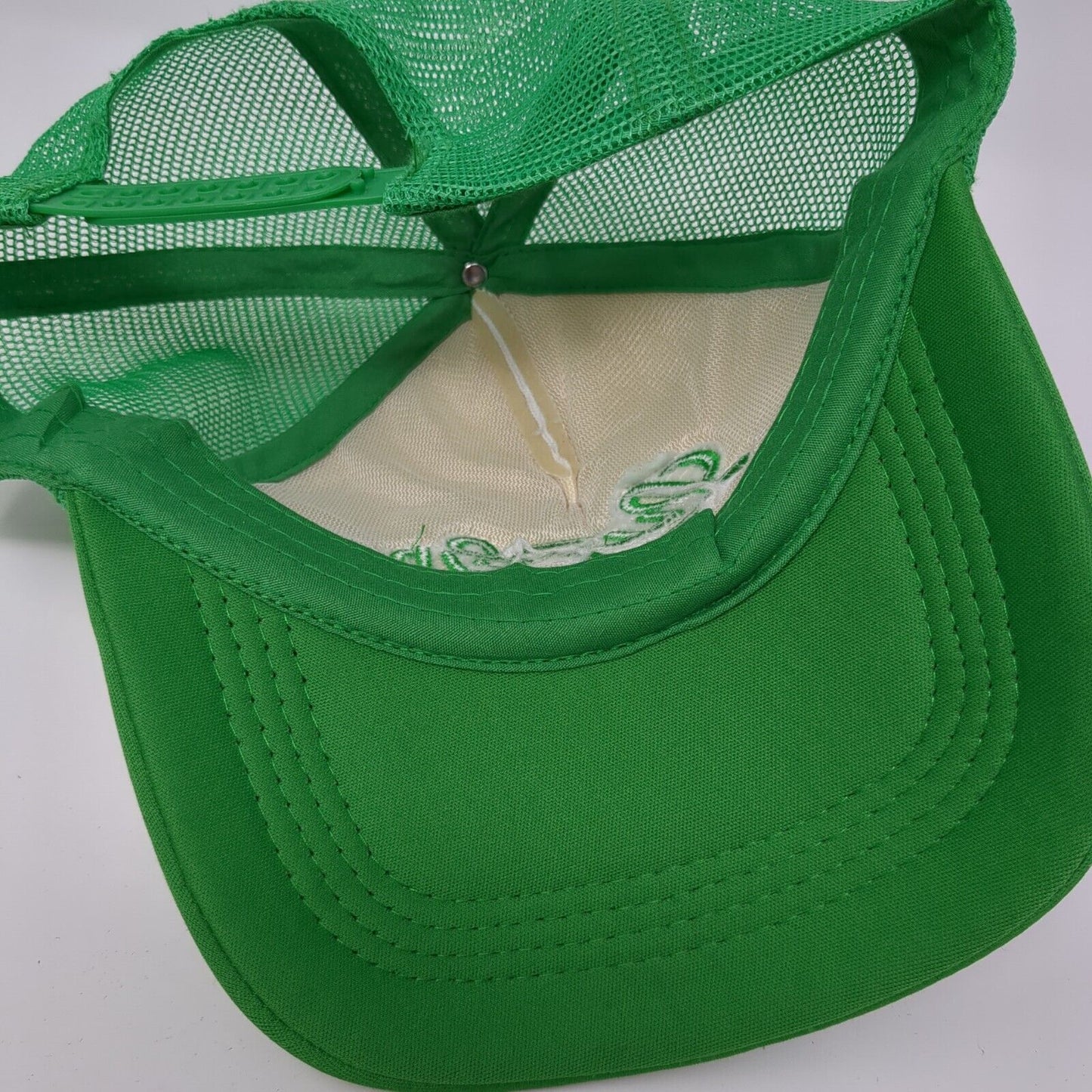 Lucky Snapback Trucker Hat Green One Size Adjustable Embroidered Mesh Back