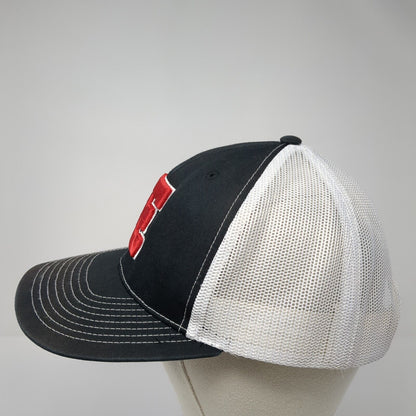 E Snapback Trucker Hat Black OS Adjustable Embroidered Mesh Back Richardson
