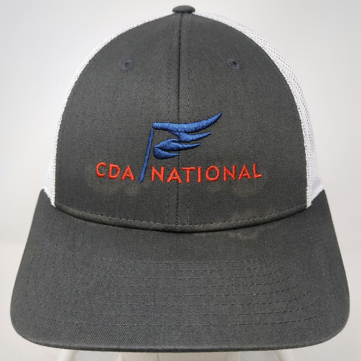 Richardson Trucker Hat Gray S CDA National Mesh Back Snapback 115 Small