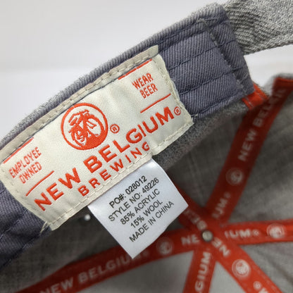 New Belgium Fat Tire Beer Baseball Cap Gray One Size Wool Blend Slideback Hat