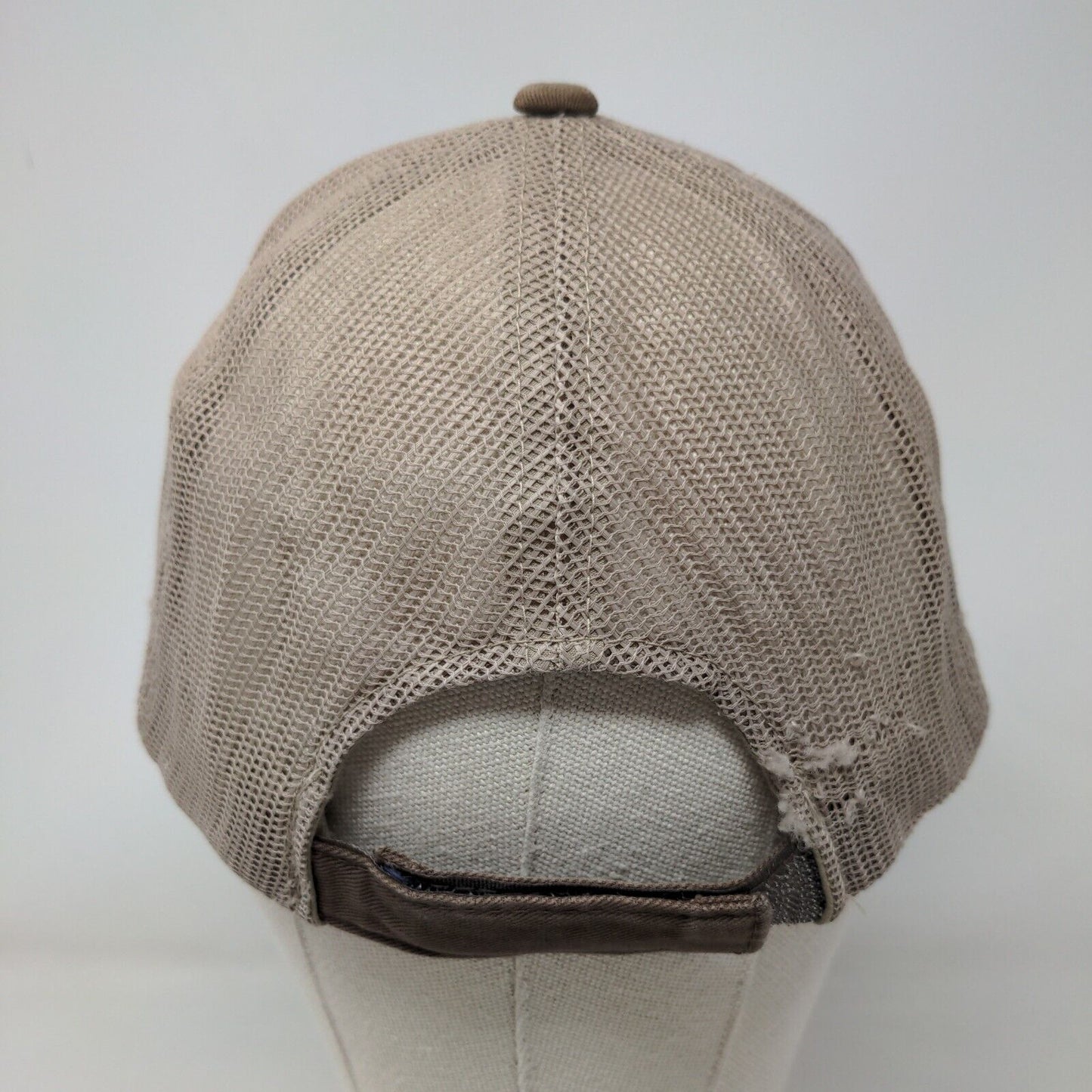 Lyle Machinery Strapback Mesh Back Trucker Hat Brown One Size Embroidered