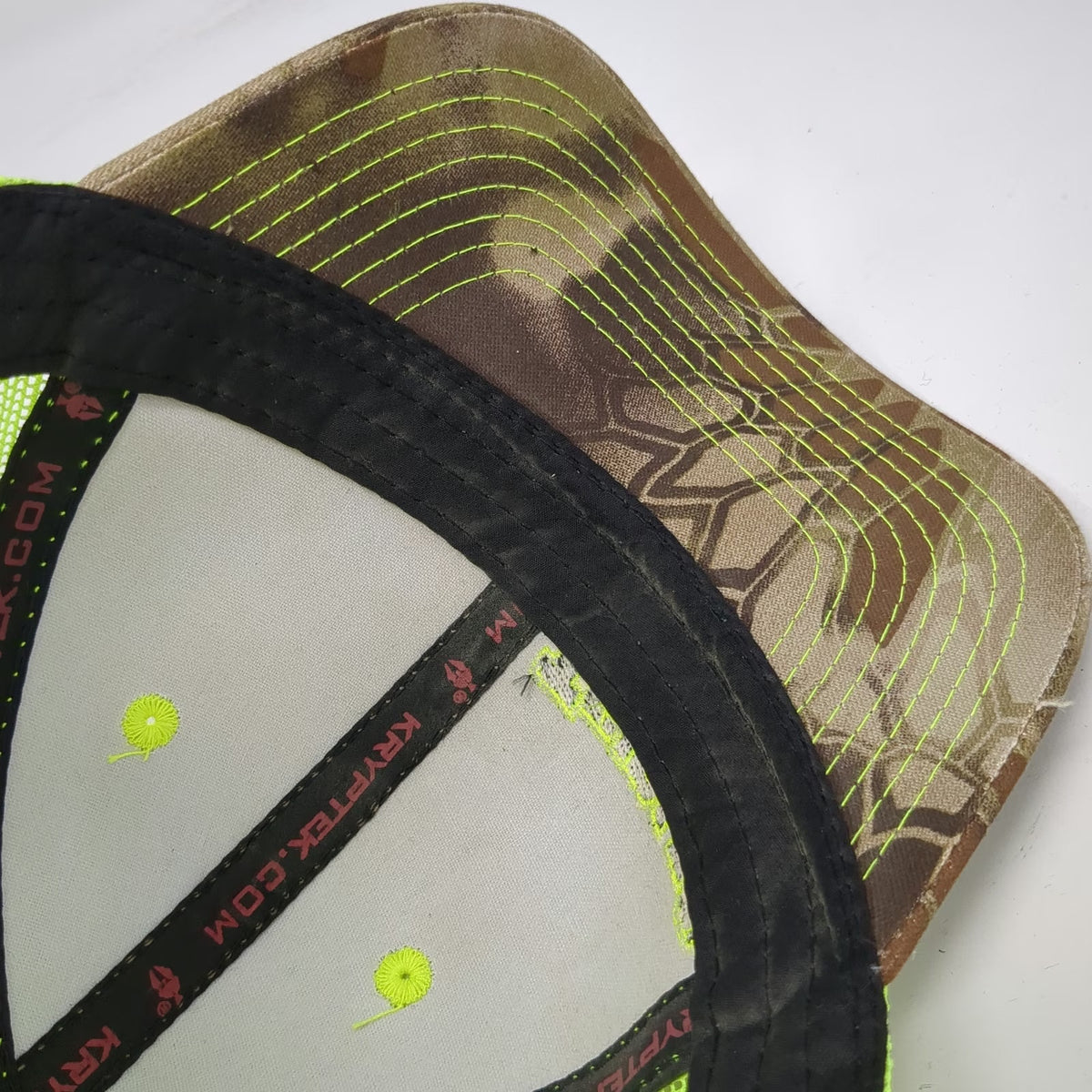 Kryptek Baseball Cap Brown Yellow One Size Mesh Camo Triple C Concrete Hat