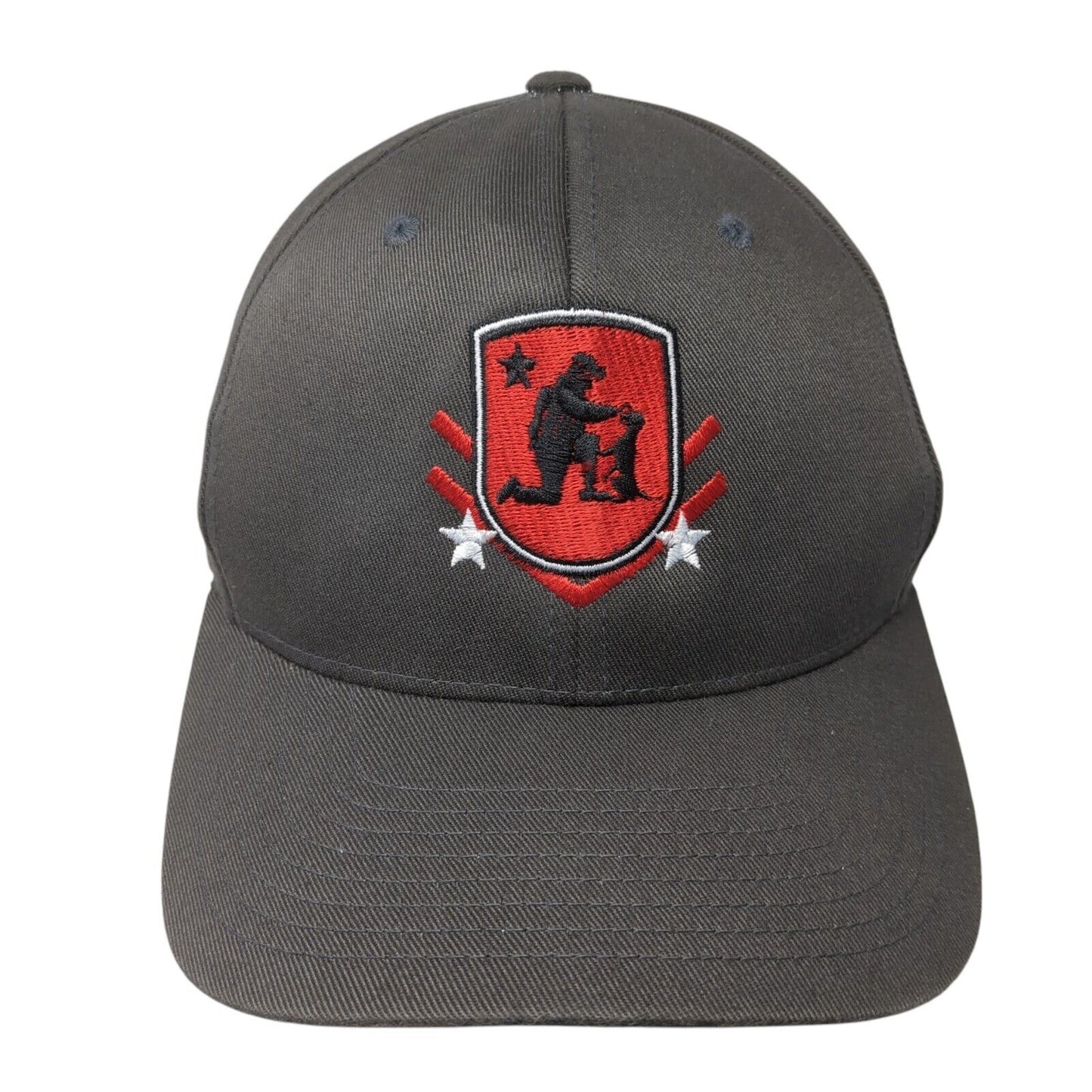 Shelter To Soldier Fitted Hat Gray S/M Embroidered Flexfit Port Authority