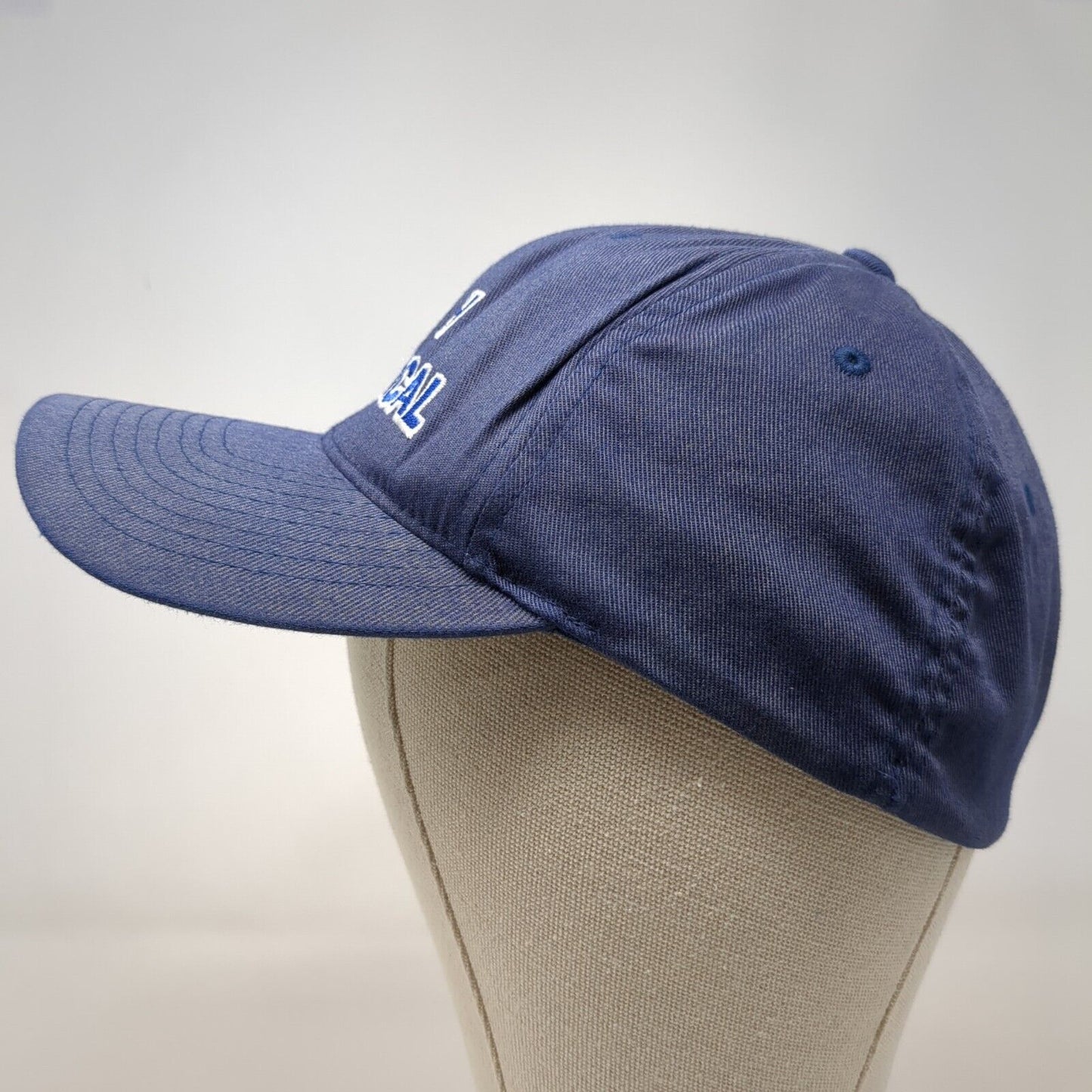 R&H Mechanical Fitted Hat Blue S/M Flexfit Embroidered 6 Panel Yupoong
