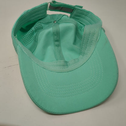 Unbranded Strapback Hat Green One Size Adjustable Perforated Blank