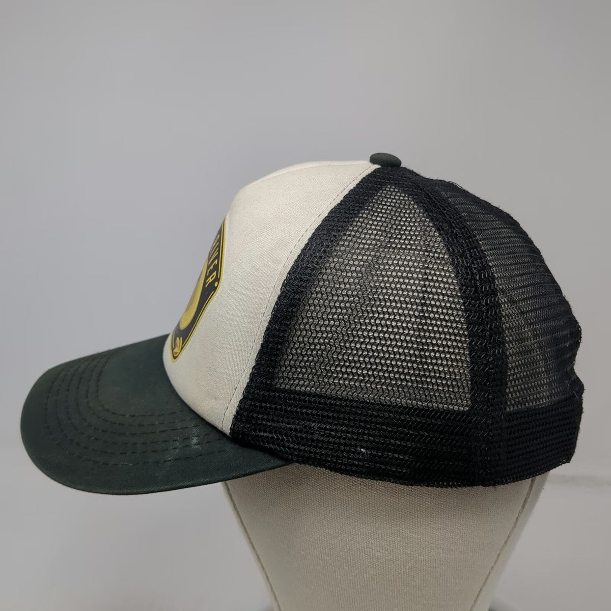 Black Trucker Hat One Size USS Boise River White Mesh Back Snapback Oars Graphic