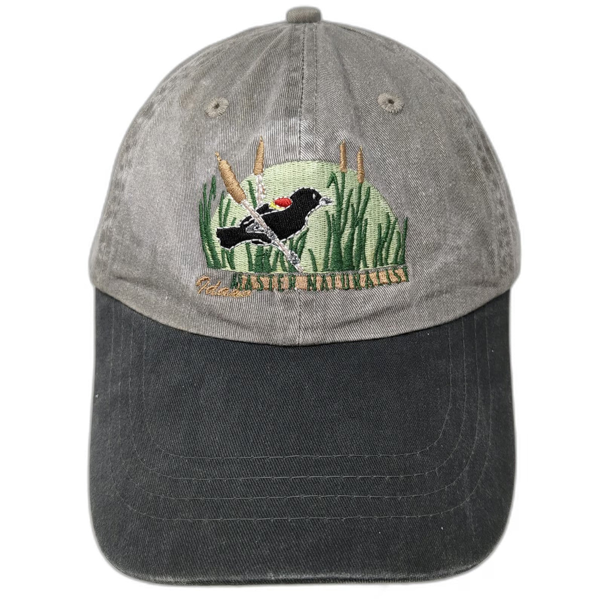 Port & Company Baseball Cap Gray Black One Size Idaho Master Naturalist Bird Hat
