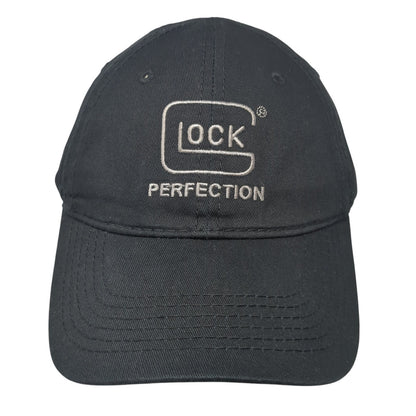 GLOCK Perfection Strapback Hat Black One Size Adjustable Solid 6 Panel