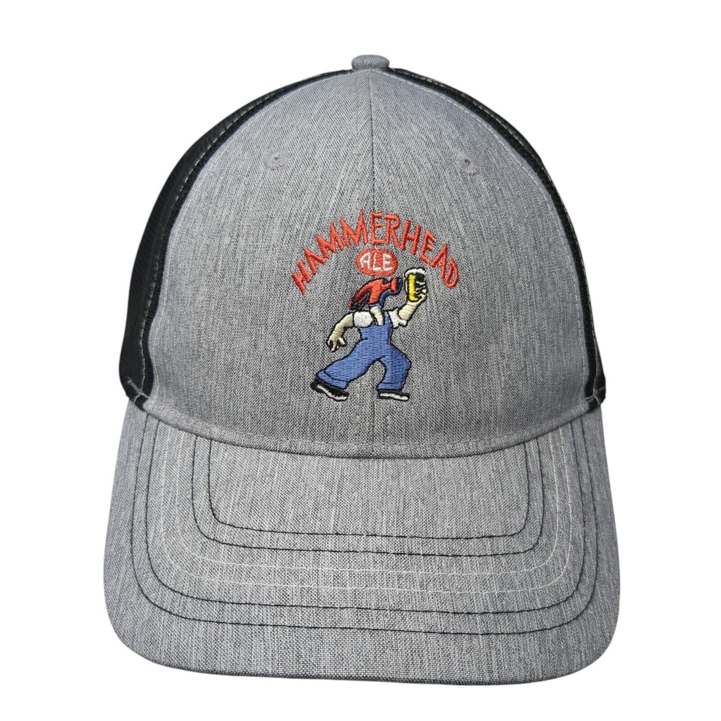 Hammerhead Ale Strapback Trucker Hat Gray One Size Mesh Back McMenamins