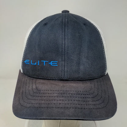 Elite Snapback Trucker Hat Blue OSFM Adjustable Embroidered Mesh Back 6 Panel