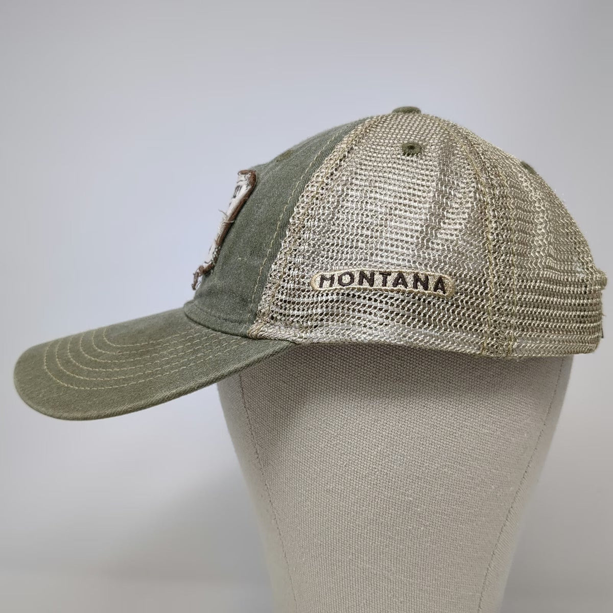 Ouray Trucker Hat Green One Size Mesh Montana Wolf Creek Angler Fish Patch Cap