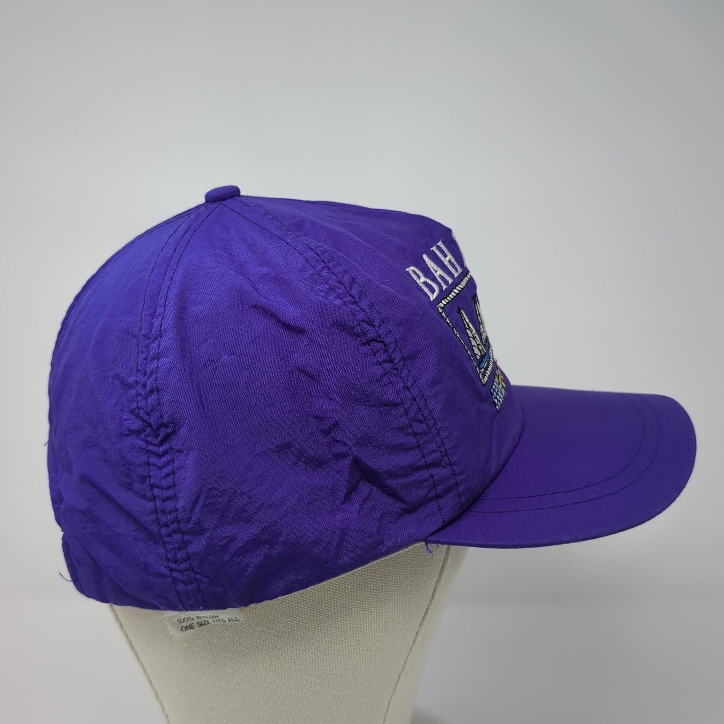 Bahamas Nassau Snapback Hat Purple One Size Adjustable Embroidered 6 Panel