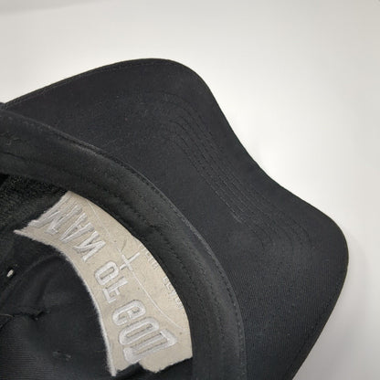 Man of God Strong Faithful Fearless Strapback Hat Black One Size Solid