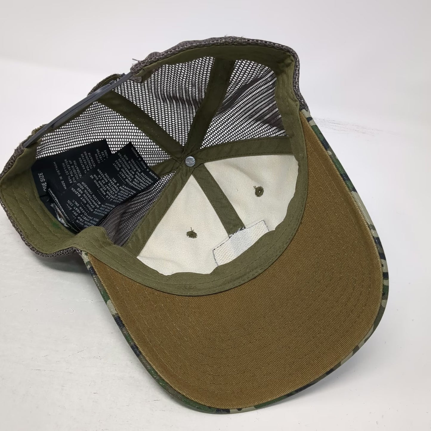 Harley-Davidson Trucker Hat Green Gray One Size Camo Mesh Snapback Embroidery