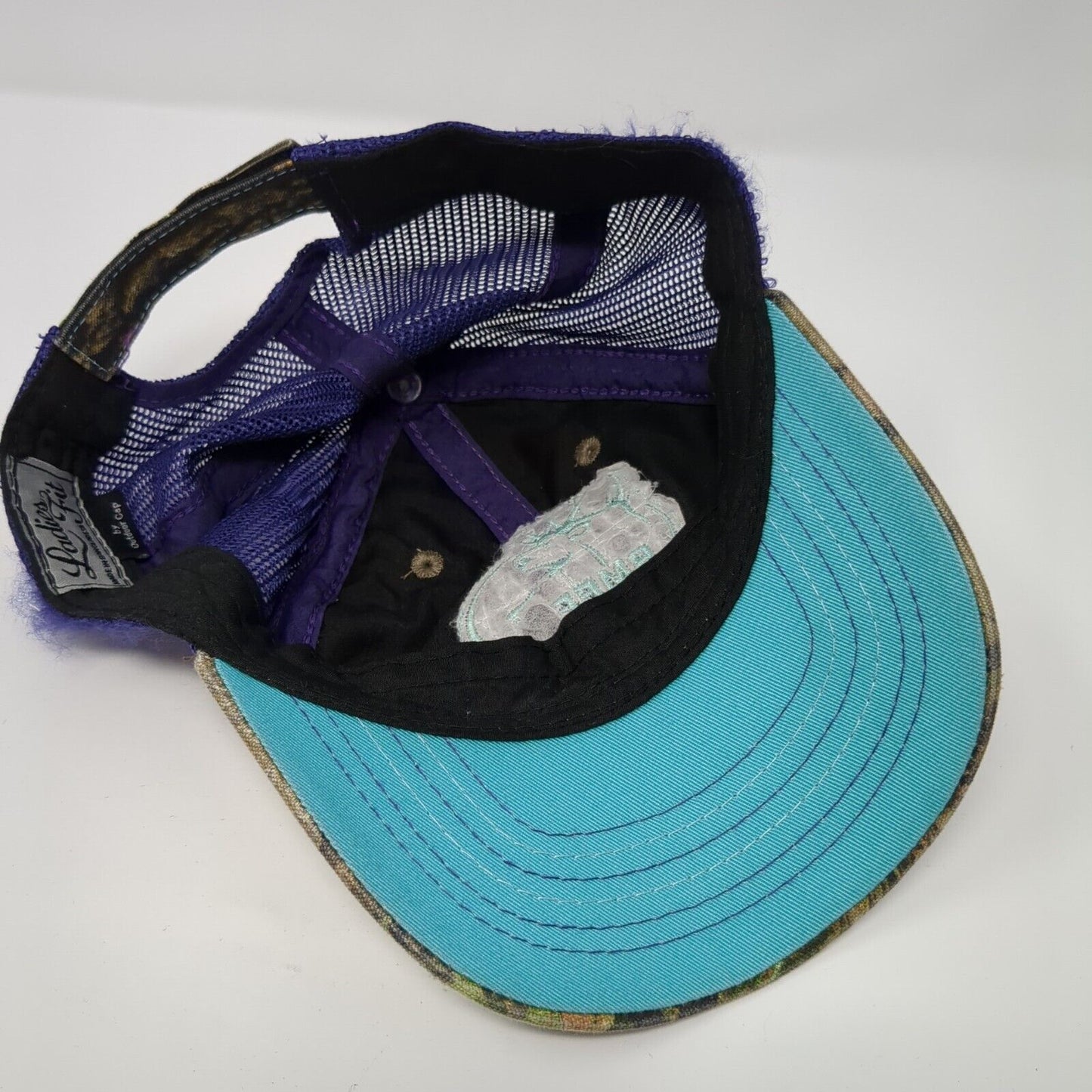 RMEF Women's Strapback Trucker Hat Camo One Size Mesh Back Outdoor Cap