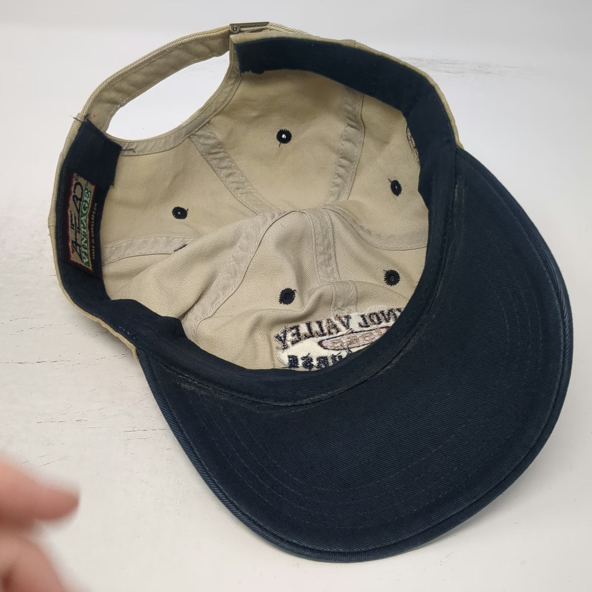 Ahead Baseball Cap Beige Blue One Size PGA Logo Sunol Valley Golf Course Hat