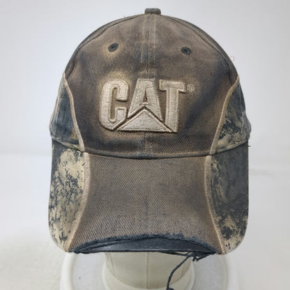 Caterpillar Brown Camo Baseball Cap One Size Embroidered Logo Strapback Hat