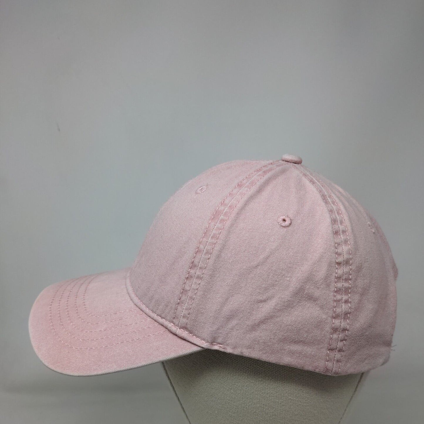 Unbranded Slideback Hat Pink OSFM Adjustable Vented Holes 6 Panel Blank