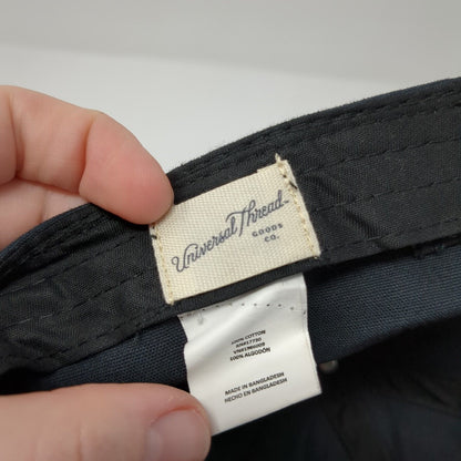 Universal Thread Slideback Hat Black One Size Adjustable Solid Blank