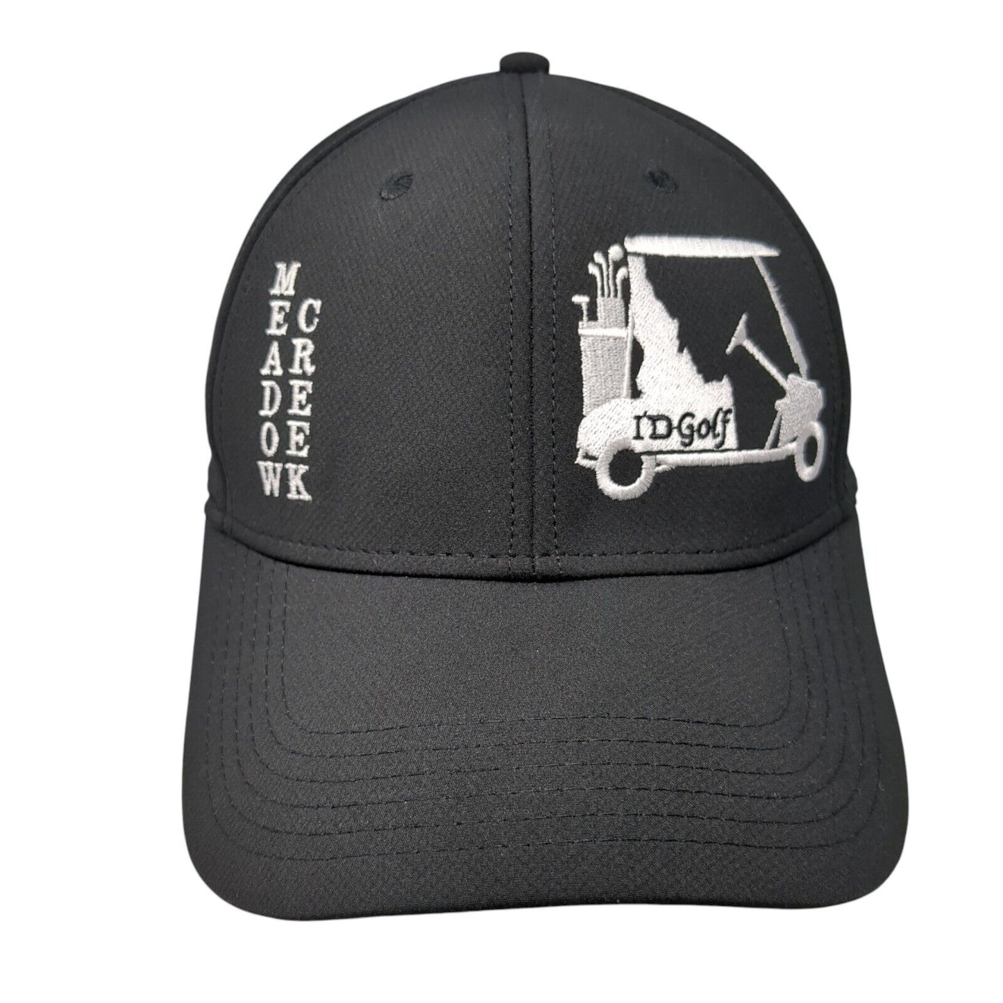 Meadow Creek ID Golf Strapback Hat Black One Size Adjustable 6 Panel