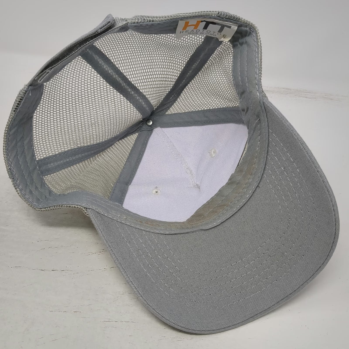 Head to Toe 5 Panel White One Size Trucker Hat TRD Racing Logo Mesh Back Patch