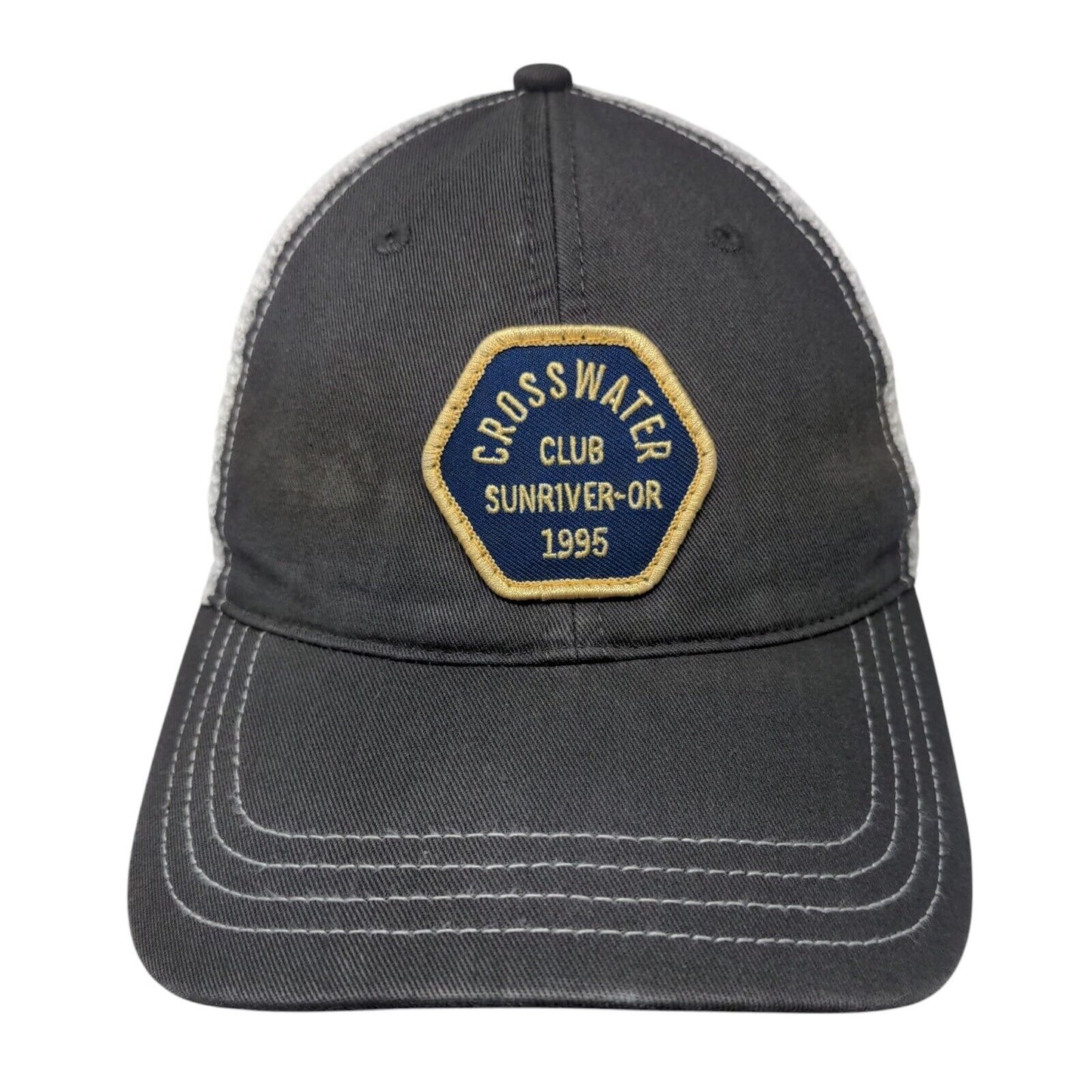 Cross Water Club Sunriver-OR 1995 Snapback Trucker Hat Gray M/L Richardson