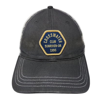 Cross Water Club Sunriver-OR 1995 Snapback Trucker Hat Gray M/L Richardson