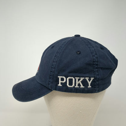 Alternative Baseball Cap Blue One Size Slideback Embroidered P Logo Poky Feather