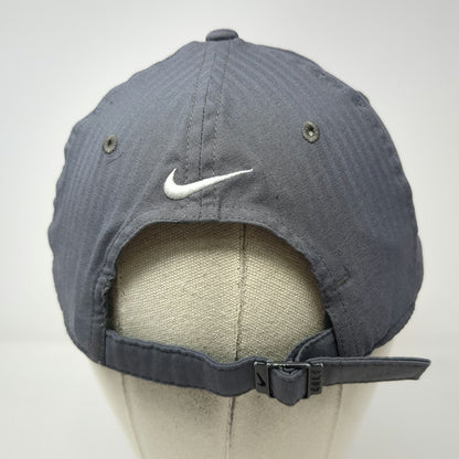 Nike Baseball Cap Gray OSFM Slideback Swoosh Golf Herringbone Curved Bill hat