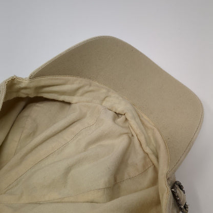 Unbranded Fitted Newsboy Pressboy Cap Tan OSFA Solid Heart Decor