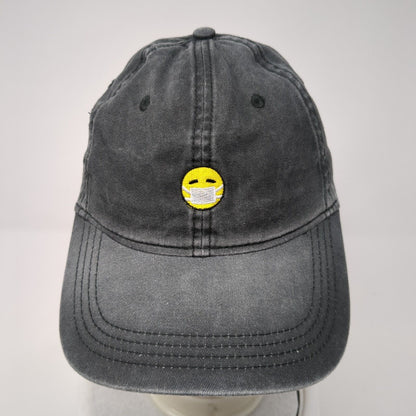 Emoji Face Mask Slideback Hat Gray One Size Adjustable Outdoor Cap