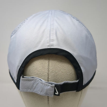 Nike Baseball Cap Gray One Size Featherlight Dri-Fit Adjustable Hat Swoosh Sport