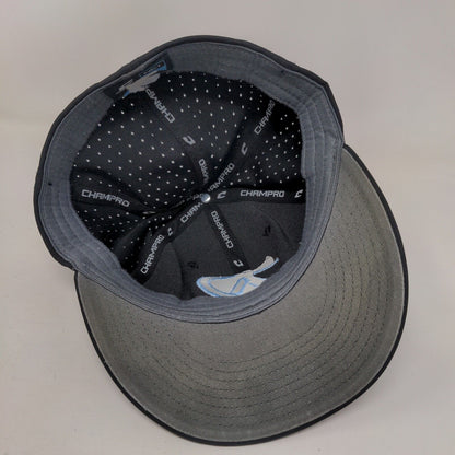 Champro Fitted Hat Black Size S/M Embroidered A Logo #12 HC1
