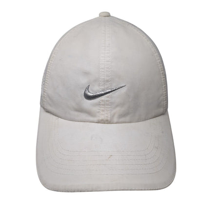 Nike Golf Strapback Hat White One Size Adjustable Embroidered Swoosh Polyester