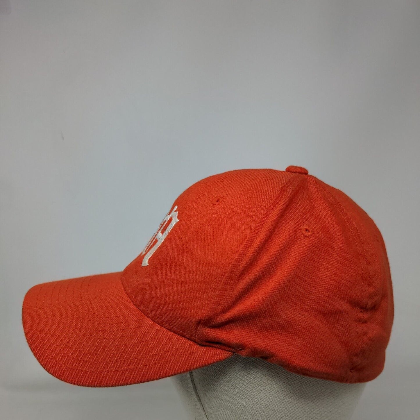 Richardson Fitted Hat Orange M/L Embroidered Vented Holes Pro 185 Flexfit