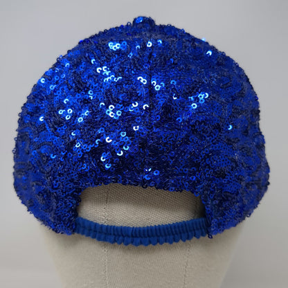 Lake Shore Drive Baseball Cap Blue One Size Sequin American Flag Stripes Hat