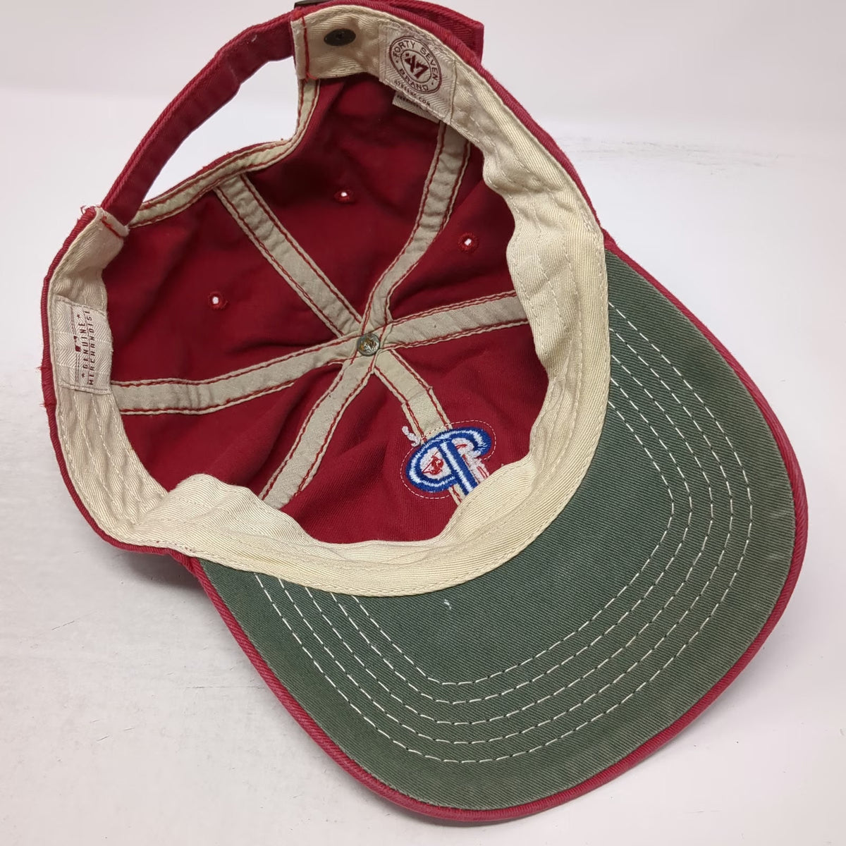 47 Brand Philadelphia Phillies MLB Baseball Cap Red One Size Slideback Hat Logo