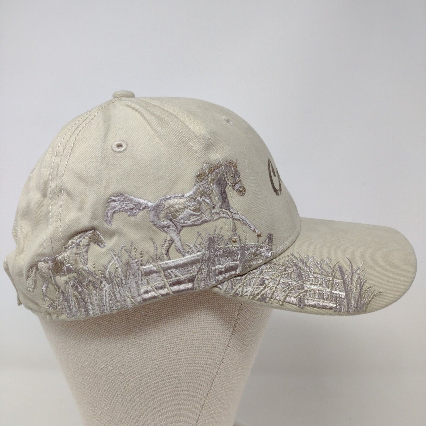 Connie Strapback Hat Tan OS Adjustable Embroidered Wildlife Series Dri-Duck