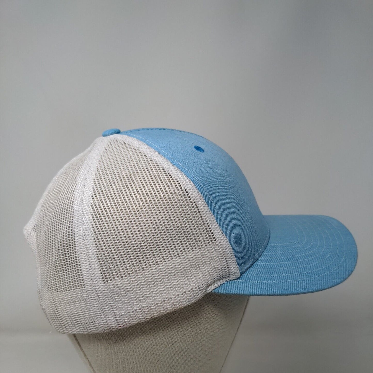 Richardson Snapback Mesh Back Trucker Hat Blue One Size Colorblock