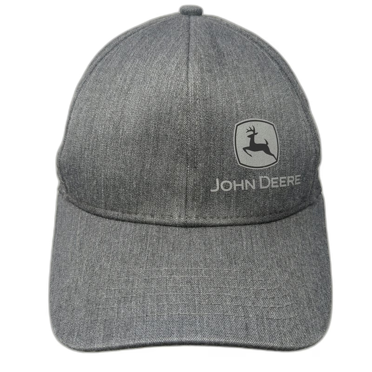 John Deere Baseball Cap Gray One Size Heathered Strapback Agriculture Logo Hat