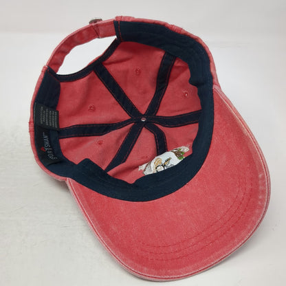 Sportsman Baseball Cap Red One Size Friendly River Music Cornish Maine Logo Hat