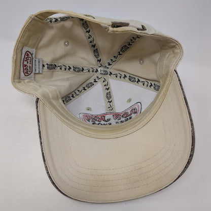 Ron Jon Surf Shop Cocoa Beach Baseball Cap Beige One Size Adjustable Cotton