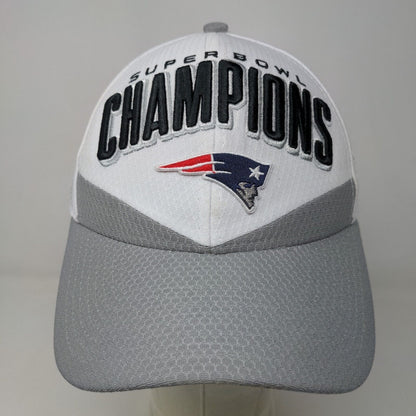 New Era Men's Snapback Hat White Gray 9Forty SuperBowl LIII Patriots Embroidered