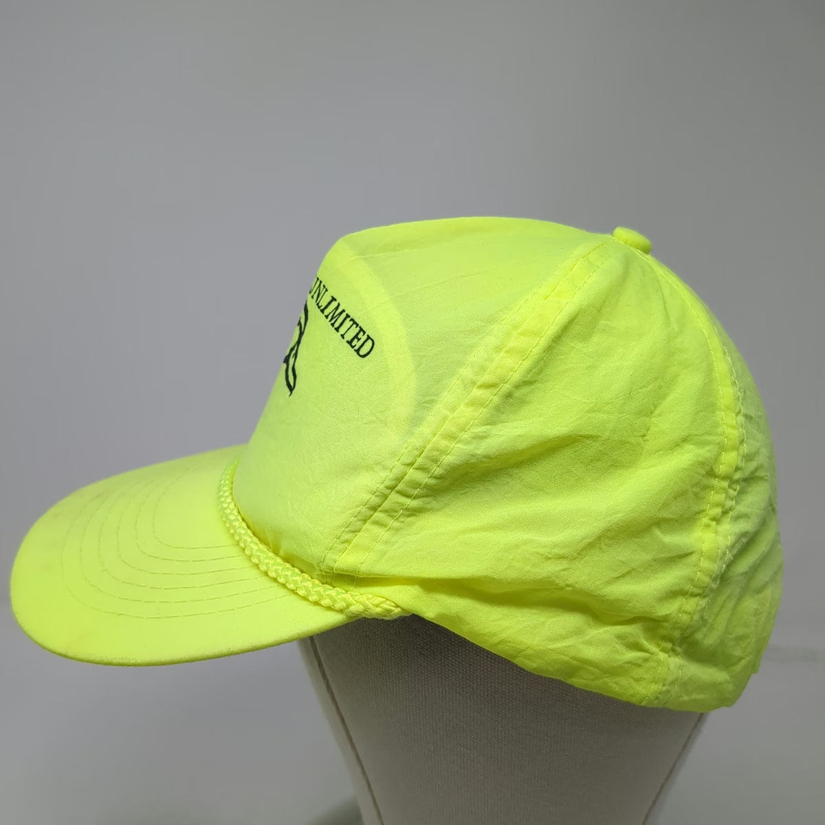 Otto Ducks Unlimited 5 Panel Green Hat One Size Rope Nylon Snapback Duck Logo