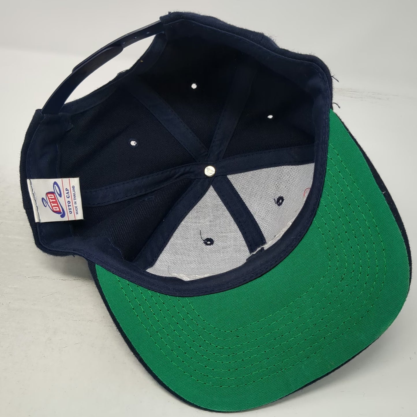 Otto Snapback Blue Hat One Size Nonpareil Logo Green Underbrim 6 Panel Acrylic