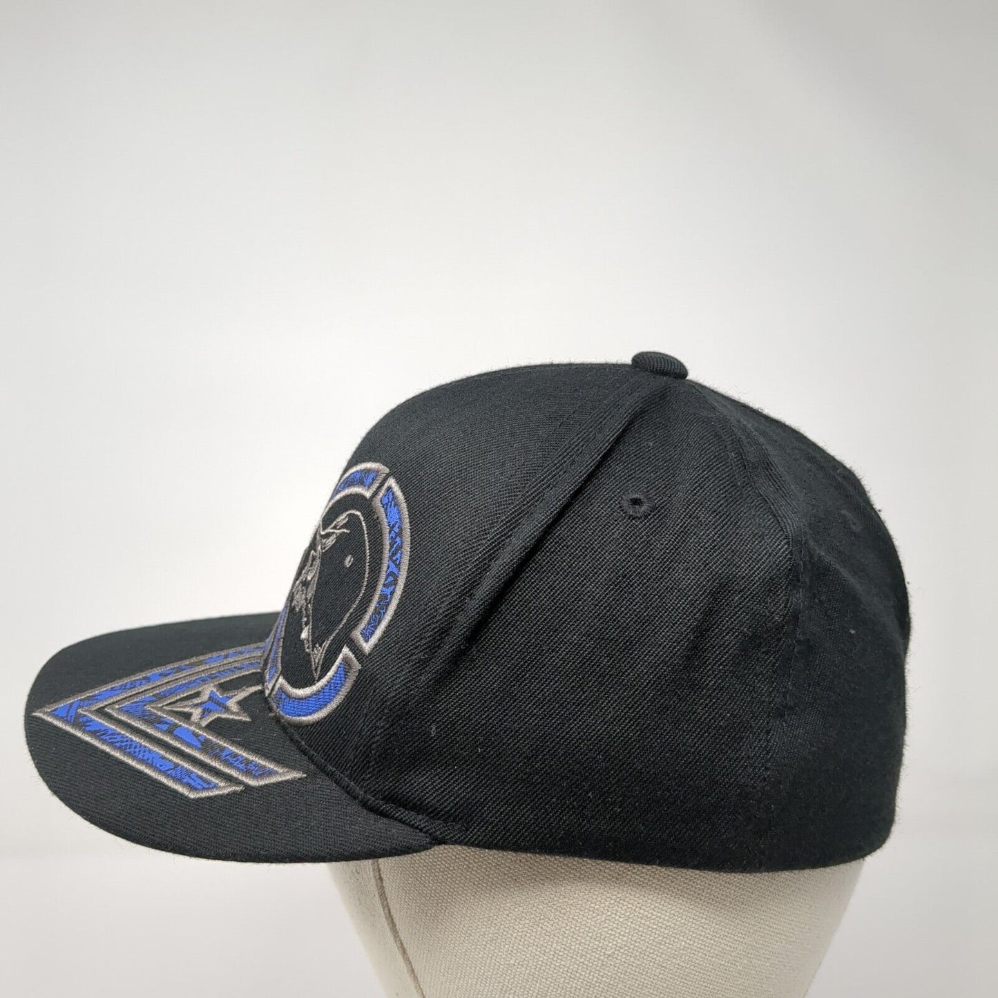 Metal Mulisha Fitted Hat Black Embroidered Skull Helmet Logo FlexFit Vintage