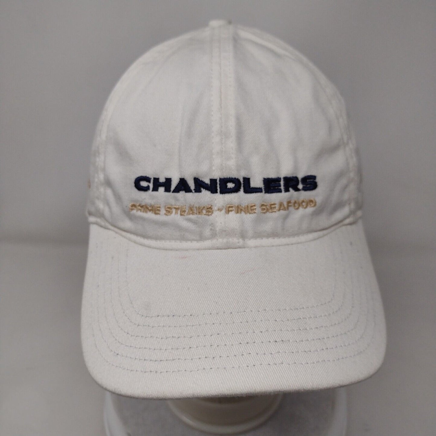 Chandlers Prime Steaks Fine Seafood Slideback Hat Cream OS Adjustable Richardson
