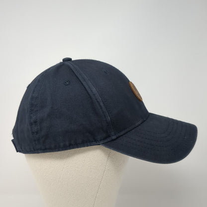 Timberland Strapback Baseball Cap Blue One Size Adjustable Leather Patch